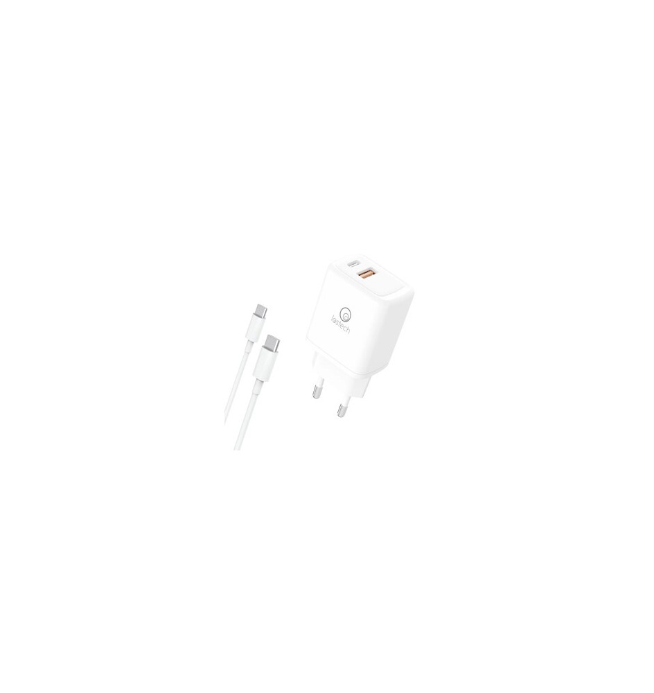 CARICATORE RAPIDO 30W 2 PRESE+CAVO USB-C / USB-C