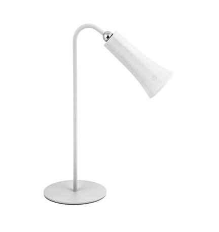LAMPADA LED RICARICABILE DA TAVOLO ALICE BIANCO