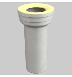MANICOTTO WC RIGIDO BIANCO - U. Ø 110 - L. 253 MM