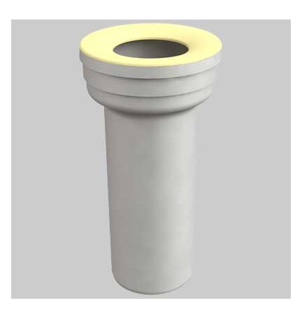 MANICOTTO WC RIGIDO BIANCO - U. Ø 110 - L. 253 MM