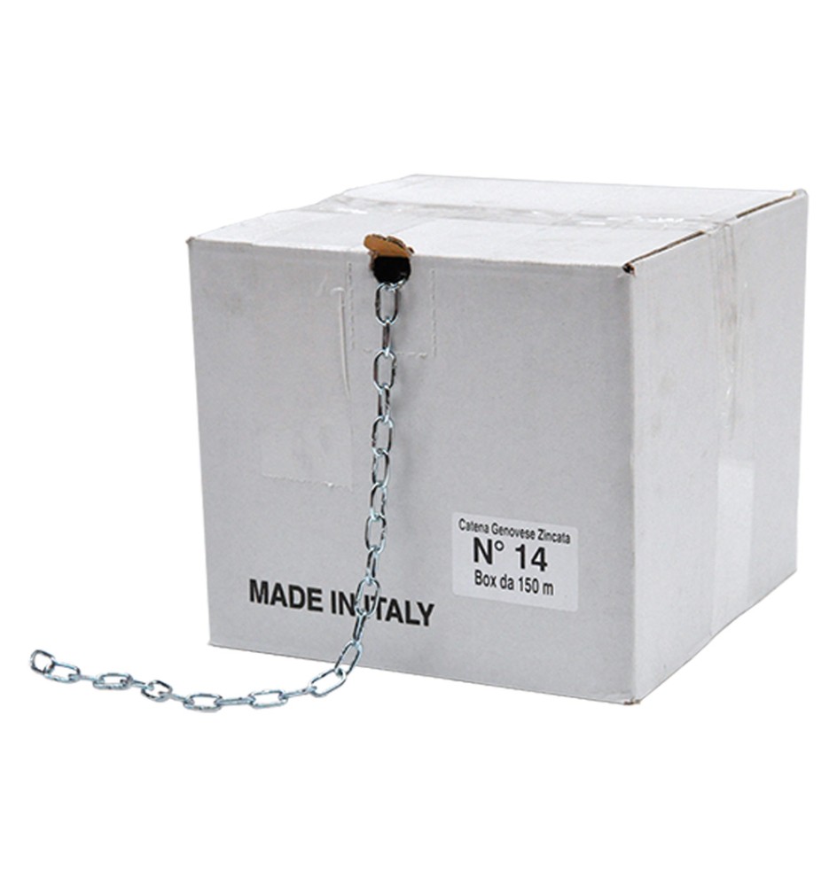 CATENA GENOVESE IN SCATOLA n.20 mm 4,4 x mt 50 Ømm 21,8 x 7,8