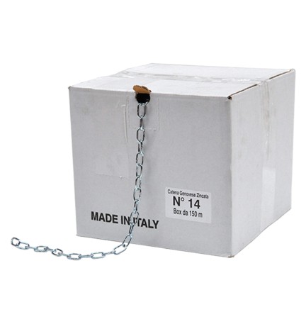 CATENA GENOVESE IN SCATOLA n.20 mm 4,4 x mt 50 Ømm 21,8 x 7,8