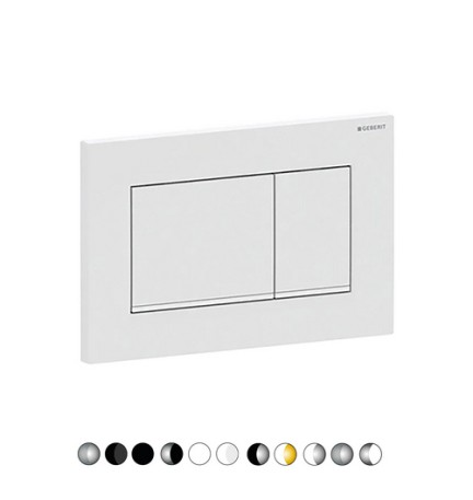 PLACCA DI COPERTURA 2 TASTI "SIGMA 30" GEBERIT Nero/bordo inf. Nero opaco