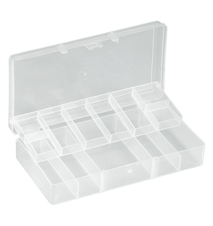 CASSETTA PORTA MINUTERIA CON RIPIANO mm 205 x 105 - 13 scomparti