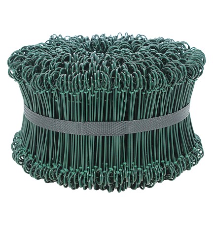 LEGACCI FILO FERRO PLASTIFICATO mm 140 - cf.1000 pz colore verde