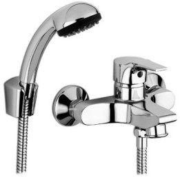 MONOCOMANDO VASCA CON DUPLEX SERIE FLAT Cromo