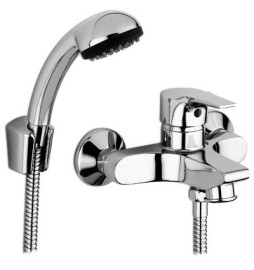 MONOCOMANDO VASCA CON DUPLEX SERIE FLAT Cromo