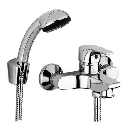 MONOCOMANDO VASCA CON DUPLEX SERIE FLAT Cromo