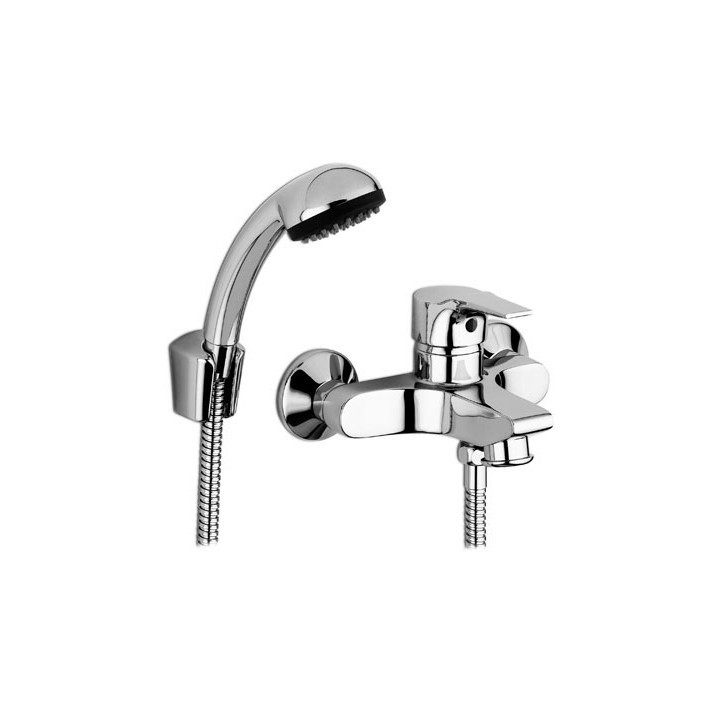 MONOCOMANDO VASCA CON DUPLEX SERIE FLAT Cromo