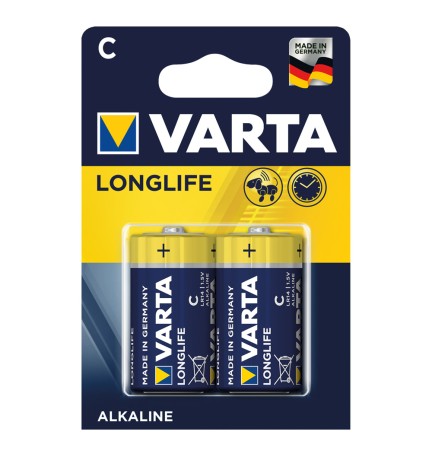PILA MEZZA TORCIA LONGLIFE 'LR14' Pz 2 - 1,5 V - C