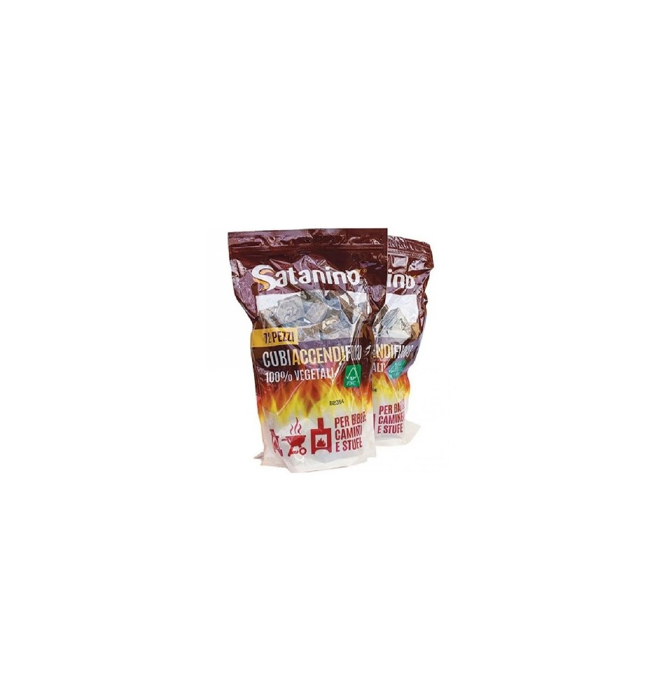 72 PZ CUBI ACCENDIFUOCO VEGETALI -