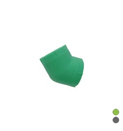 GOMITO LISCIO 45° IN POLIPROPILENE Diam. 40