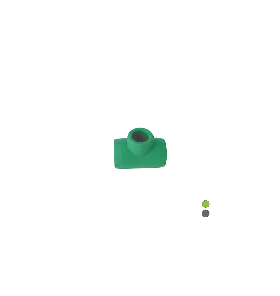 TEE RIDOTTO A 90° LISCIO IN POLIPROPILENE Diam. 50 x 40 x 50