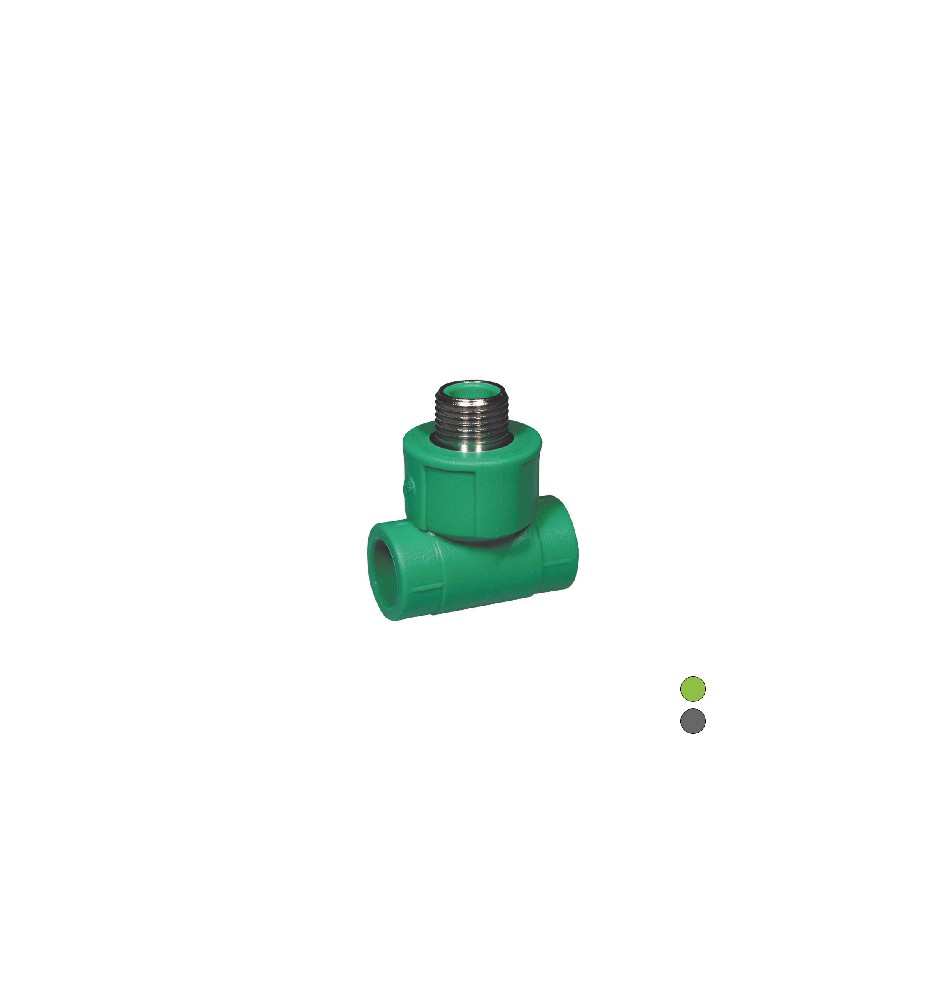 TEE FILETTATO MASCHIO IN POLIPROPILENE 1/2 x Diam. 20