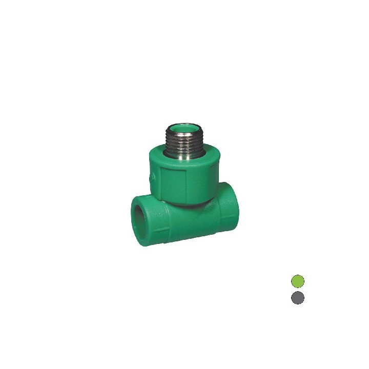 TEE FILETTATO MASCHIO IN POLIPROPILENE 1/2 x Diam. 20