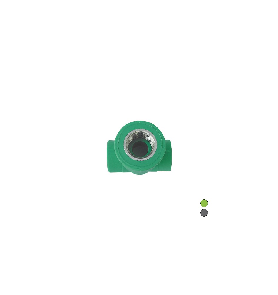 TEE FILETTATO FEMMINA IN POLIPROPILENE 1" x Diam. 32