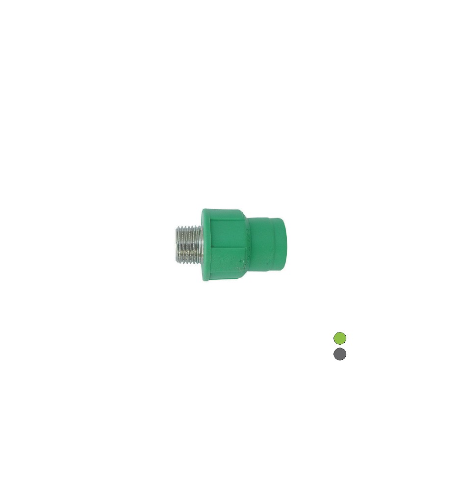 RACCORDO FILETTATO MASCHIO IN POLIPROPILENE 1/2 x Diam. 25
