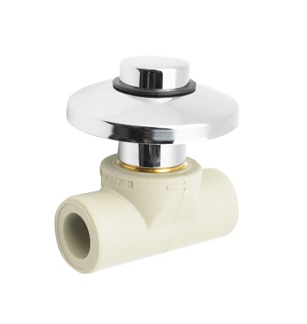 VALVOLA A VITONE CON TAPPO E ROSONE MONTATO Diam. 20 Grigio