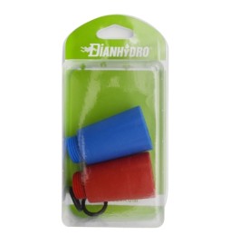 COPPIA TAPPO PROVA IMPIANTI BLU/ROSSO BLISTER 1/2