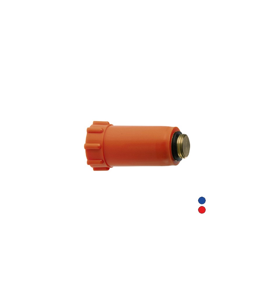 TAPPO DI COLLAUDO IMPIANTO C/FILETTO IN OTTONE Rosso - 1/2