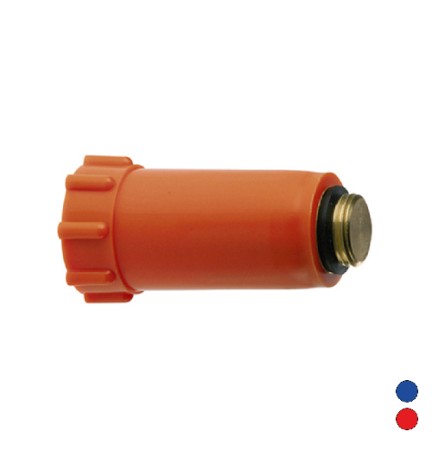 TAPPO DI COLLAUDO IMPIANTO C/FILETTO IN OTTONE Rosso - 1/2
