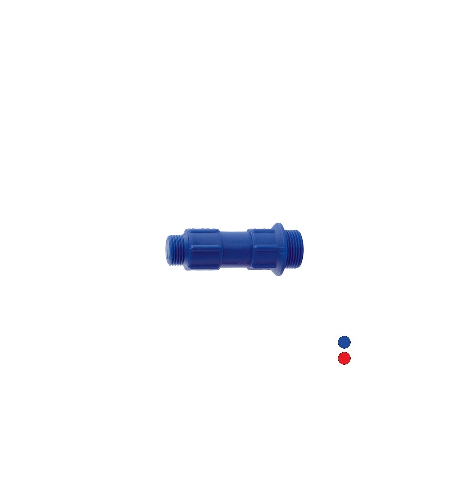 TAPPO DI COLLAUDO IMPIANTO A DOPPIO FILETTO 1/2x3/4 Blu - 1/2 x 3/4