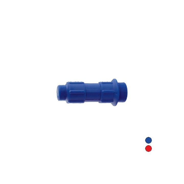TAPPO DI COLLAUDO IMPIANTO A DOPPIO FILETTO 1/2x3/4 Blu - 1/2 x 3/4
