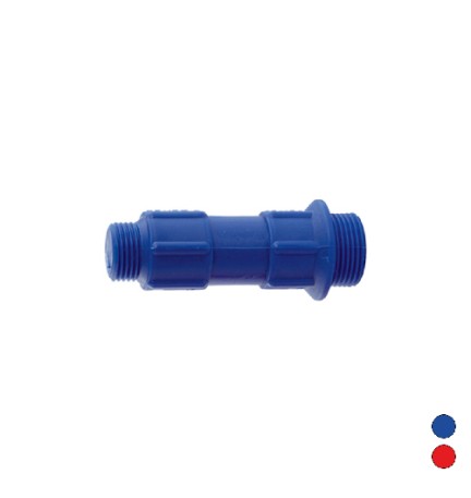 TAPPO DI COLLAUDO IMPIANTO A DOPPIO FILETTO 1/2x3/4 Rosso - 1/2 x 3/4