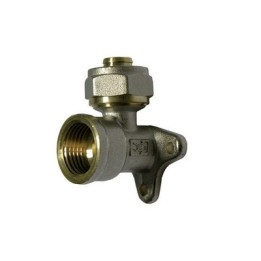 RACCORDO CURVO FEMMINA CON FLANGIA A 3 FORI DFX PER MULTISTRATO Diam. 1/2 x 16