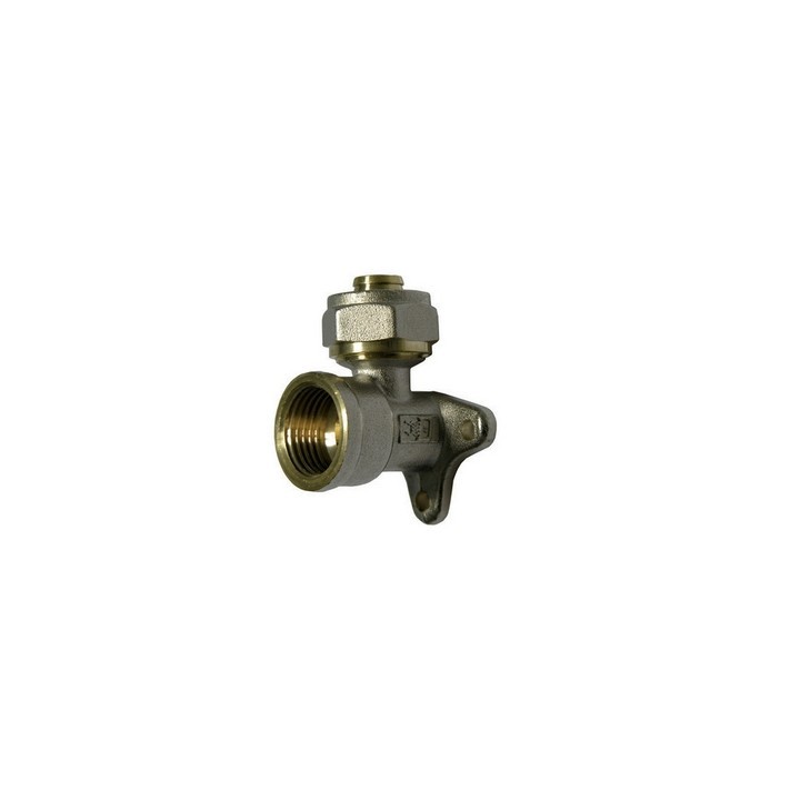 RACCORDO CURVO FEMMINA CON FLANGIA A 3 FORI DFX PER MULTISTRATO Diam. 1/2 x 16