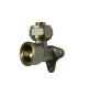 RACCORDO CURVO FEMMINA CON FLANGIA A 3 FORI DFX PER MULTISTRATO Diam. 1/2 x 16 -CONF