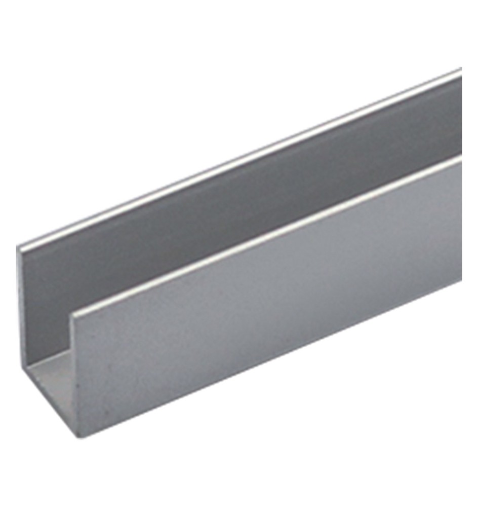 PROFILO PER FAI DA TE TIPO 'U' mm 8 x 8 x 1 - mt 1 col.argento