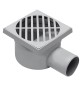 CHIUSINO SIFONATO cm 11 x 11 x h.7 - Ø scarico laterale 50 mm