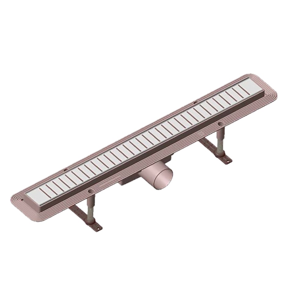 CANALETTA PER DOCCIA CON GRIGLIA cm 76 x 5,3 x 4,2 + 75 x 4,6 x 1,4