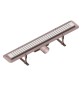 CANALETTA PER DOCCIA CON GRIGLIA cm 76 x 5,3 x 4,2 + 75 x 4,6 x 1,4