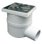 CHIUSINO SIFONATO TELESCOPICO cm 15 x 15 x h.7-11 - attacco Ø 50 mm