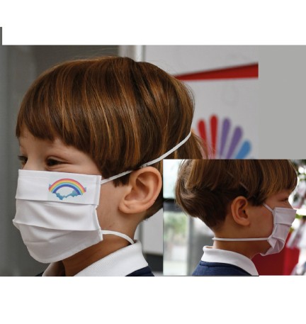 MASCHERINA IGIENICA PROTETTIVA RIUTILIZZABILE 'BAM blu cm. 18 x 7 - 2/5 anni