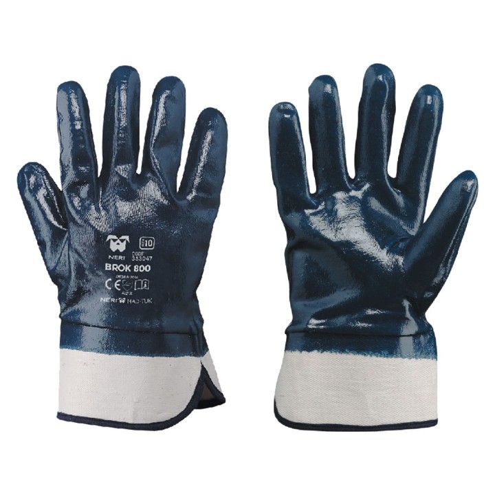 GUANTI NBR MANICHETTA TELA 'BROK 800' Tg. 10 (XL)