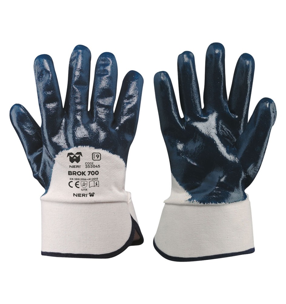 GUANTI NBR MANICHETTA TELA 'BROK 700' Tg. 9