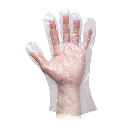 GUANTI POLIETILENE PEHD MONOUSO misura grande