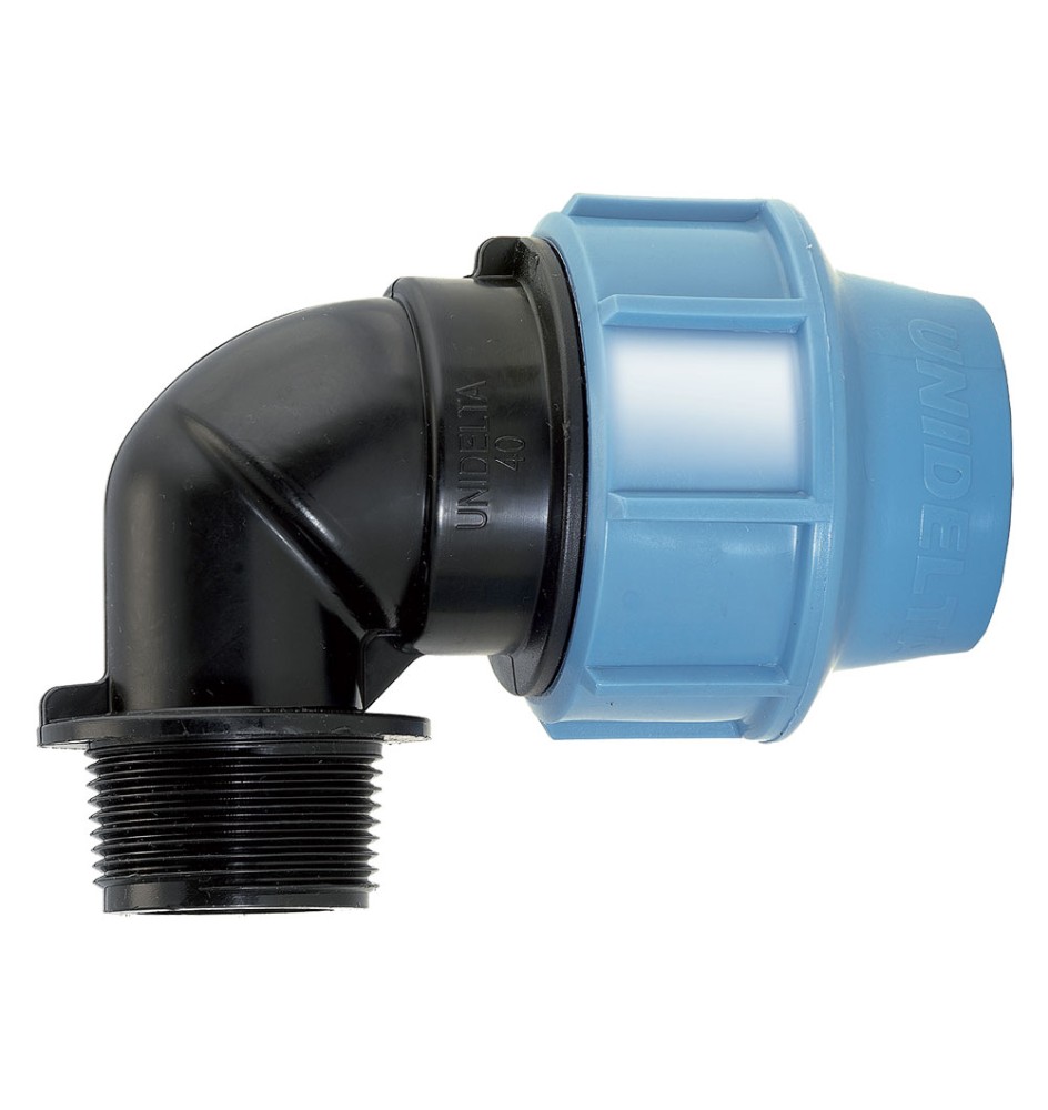 GOMITO A 90° CON DERIVAZIONE MASCHIO Ø 40 x 1-1/4