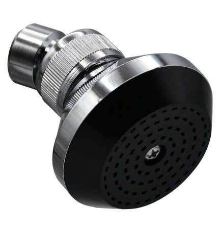 SOFFIONE LINEA 'BLACK' ABS cromato