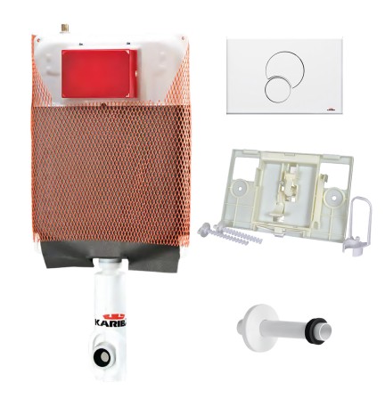 CASSETTA DI SCARICO WC INCASSO COMPLETA 'MONOLITH kit