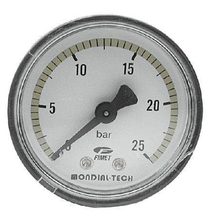 MANOMETRO per centraline - scala 0 - 25 bar
