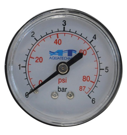 MANOMETRO PER ELETTROPOMPA attacco inferiore - max 6 bar