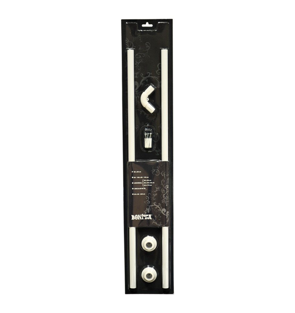 TELAIO PER TENDE DOCCIA A 'L' cm 80x80