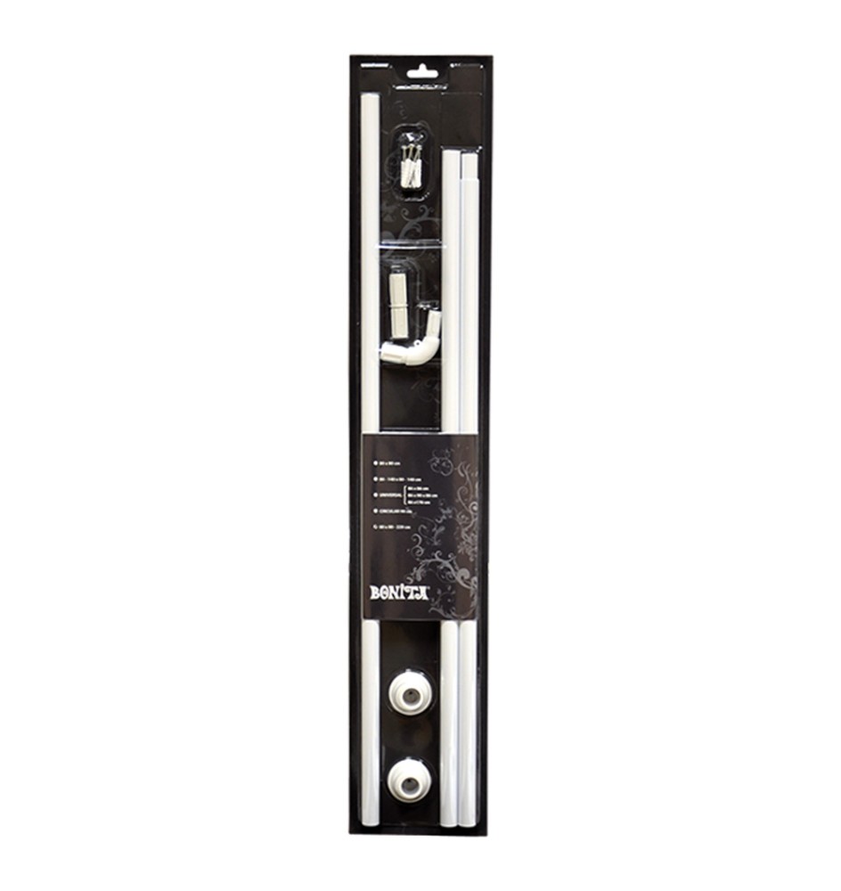 TELAIO PER TENDE DOCCIA A 'L' ESTENSIBILE cm 80-140 x 80-140