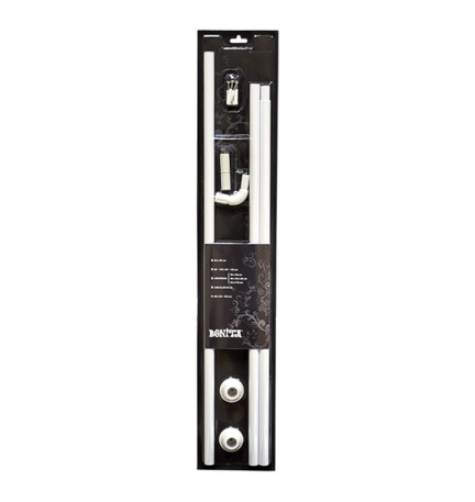 TELAIO PER TENDE DOCCIA A 'L' ESTENSIBILE cm 80-140 x 80-140