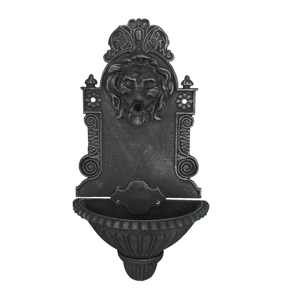 FONTANA A PARETE MODELLO 'LEONE' antracite - Ø foro 20 mm.