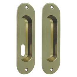 MANIGLIA PER PORTE SCORREVOLI senza foro - ottone lucido